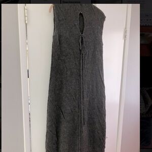 Jean Paul Gaultier Charcoal Gray Sleeveless Maxi Dress Size L